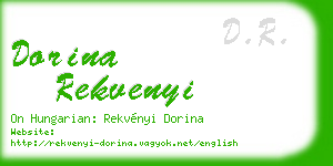 dorina rekvenyi business card