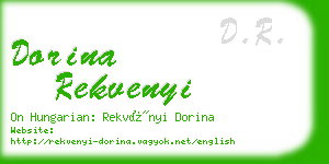 dorina rekvenyi business card